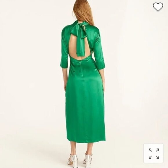 J. Crew Green Backless Dress - Picture 3 of 12